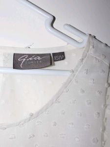 Sheer White Puff Sleeve Blouse