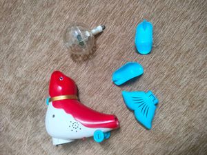 Vintage Seal Toy with Disco Ball