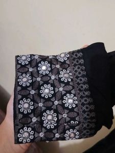 Embroidered Black Kurta