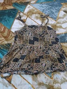 Boho  black Patchwork Camisole top