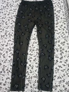 Black Butterfly Pattern Leggings