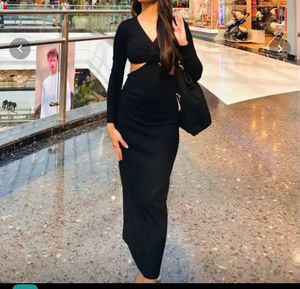 Chic Black Cutout Maxi Dress