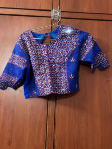 Blue ghaghra With Jacket And Blouse