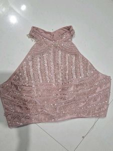 Designer Sequin Blouse &amp; Ruffled Lehenga Set