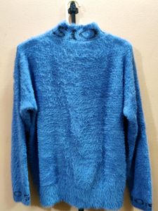 Imported Knit High Neck Sweater with Long Sleeves