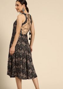 Anouk Tribal Printed Padded Anarkali Kurta