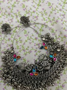 Bohemian Peacock Jhumka Earrings