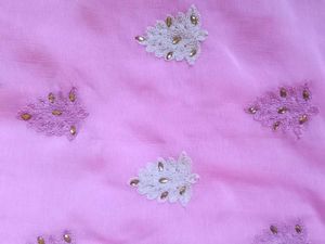 Baby Pink Embroidered Saree