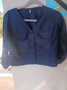 Navy Button-Down Jacket
