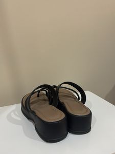 Black Platform Thong Sandals