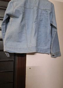 Trendy Denim jacket with pearls Y2K