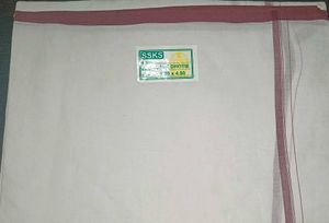 2 piece Traditional White Cotton Dhoti