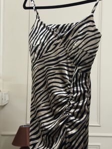 Velvet Zebra Print Maxi Dress