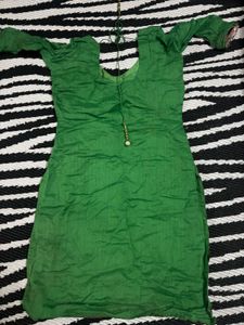 fIX price Green Kurta and Pink Patiala Suit Set