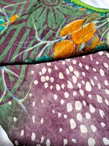 Vibrant Floral Print Saree