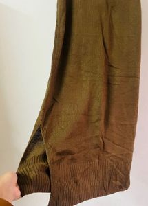 Olive Winter One Piece Woollen Dress