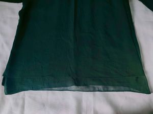 Elegant Teal Long Sleeve Top