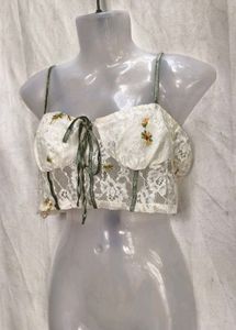 19245. Floral Lace Corset Top
