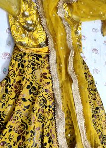Vibrant Yellow Embroidered Lehenga Set