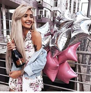 Party Propz 18 Inch Star Shape Foil Balloon-5 Pc