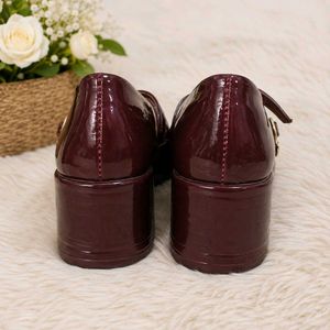 Shiny Mary Jane Flats