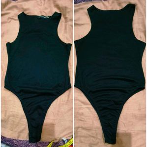 Sleeveless Black Bodysuit