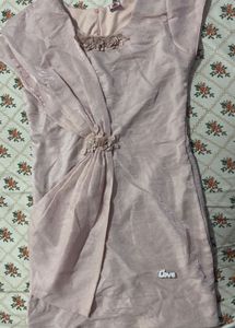Pretty Pink Gown with Floral Embellishments
