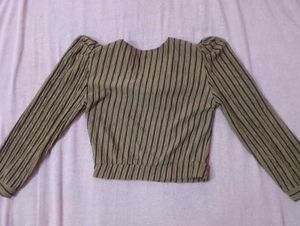 Striped V-Neck Top