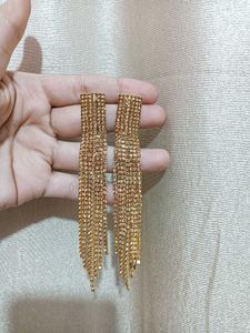 Golden Glamour Dangle Earrings