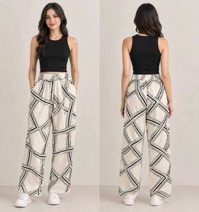 Boho Wide Leg Pants with Unique Print