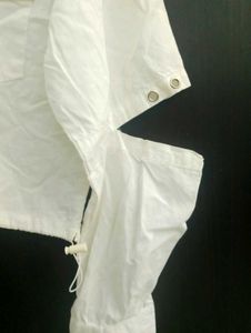 Edgy White Button-Up Shirt