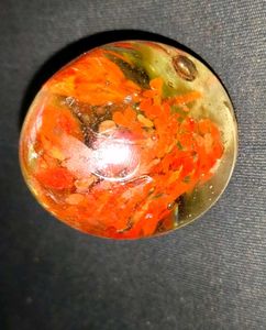 Vintage &amp; Vibrant Glass Paperweights - Pair Set of
