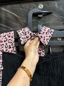Chic Leopard Print Puff Sleeve Top