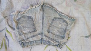 High-Waist Ripped Denim Booty Shorts