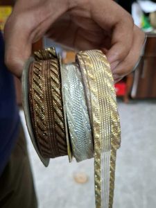 combo of 3 Embellished Fabric Trims/Laces