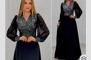 Sparkling Black Ethnic Gown