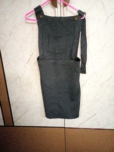 Gray Overall dangri Dress