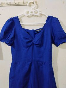 Royal Blue Puff Sleeve Jumpsuit