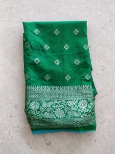 Elegant Green Silk blouse piece