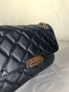 Vintage 2000s SISLEY Quilted Black Chain Flap Bag
