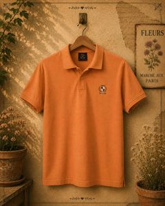 Orange Polo T-Shirt by Logic Goods and Garments