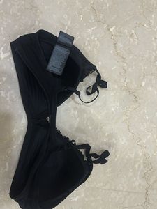 H&amp;M Black Lace Trim Bra