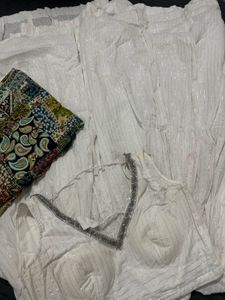 white navratri lehnghq choli