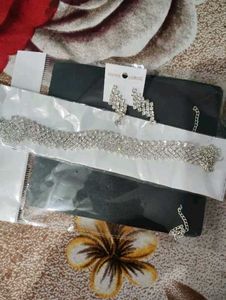 Sparkling Rhinestone Necklace &amp; Earring Set