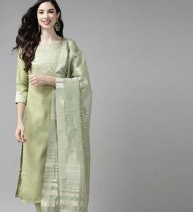 Indo Era Green Kurta Set ( Medium )