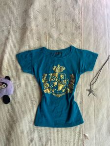y2k goth fitted top