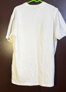 Cream T-Shirt with Black Logo
