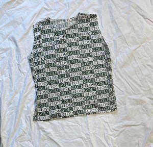 Golf Print Sleeveless Top