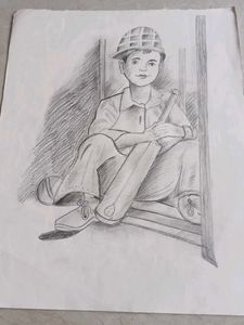 Vintage Sketch of a Young Boy