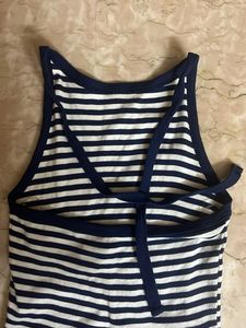 Striped Halter Neck Top
